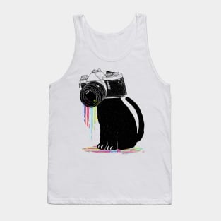 Color aperture cat Tank Top